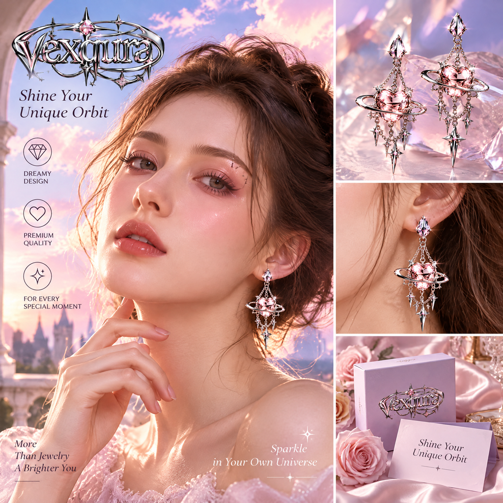Planet Crystal Fantasy Earrings