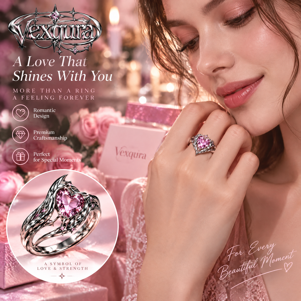 Aurora Heart Wave Ring