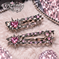 Crystal Star Heart Hair Clips Set