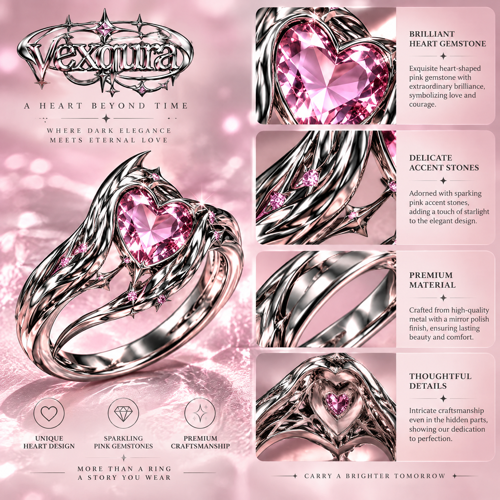 Aurora Heart Wave Ring