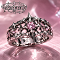 Gothic Thorn Crystal Crown Ring