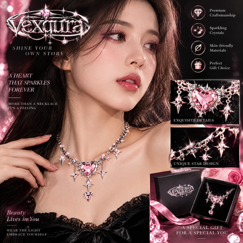 Celestial Heart Spike Necklace