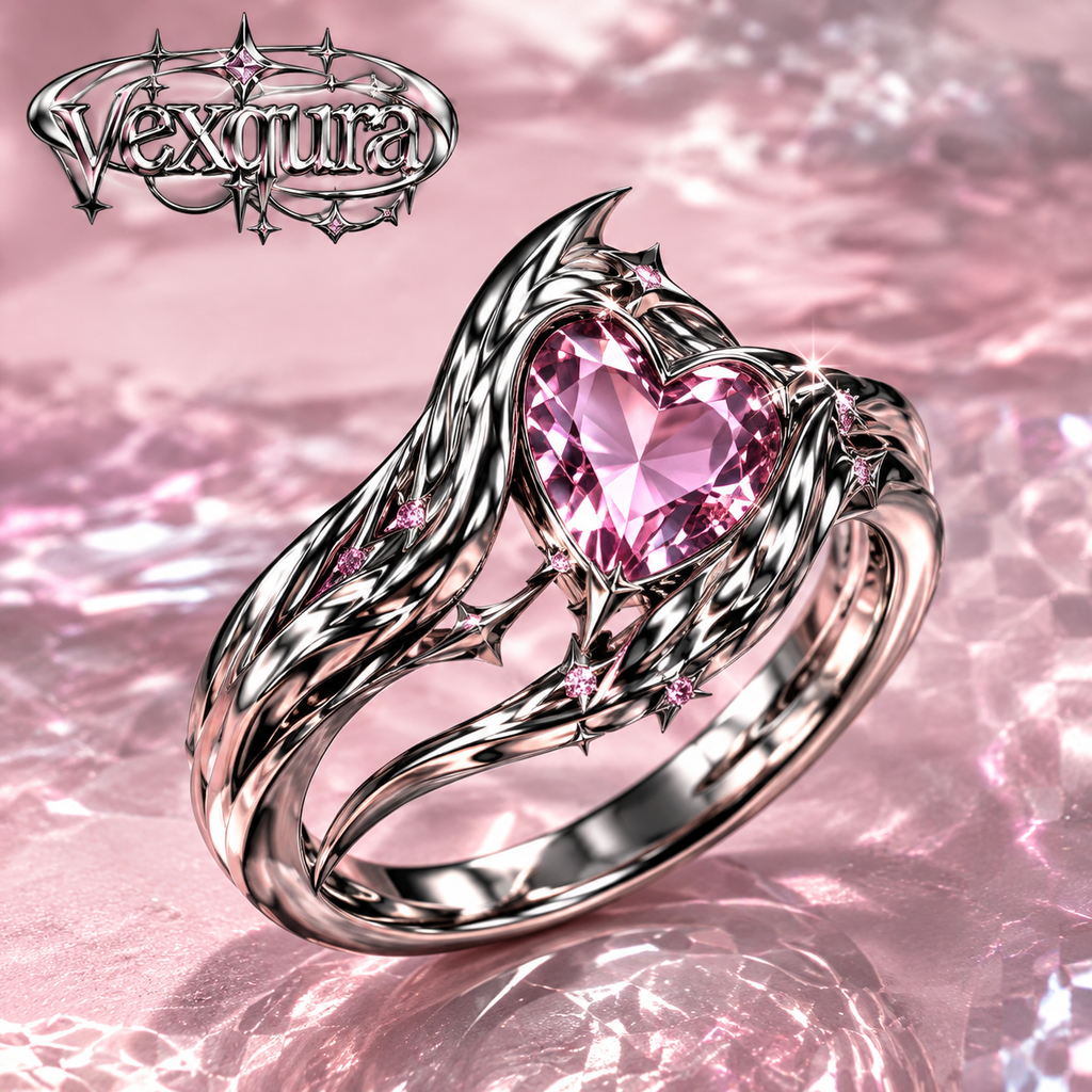 Aurora Heart Wave Ring