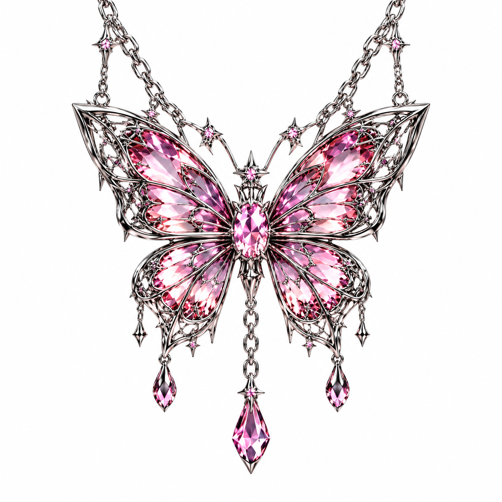 Crystal Butterfly Fantasy Necklace