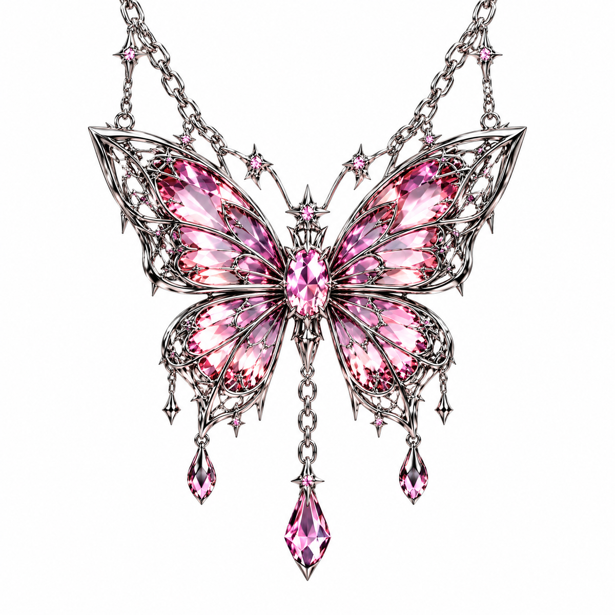 Crystal Butterfly Fantasy Necklace