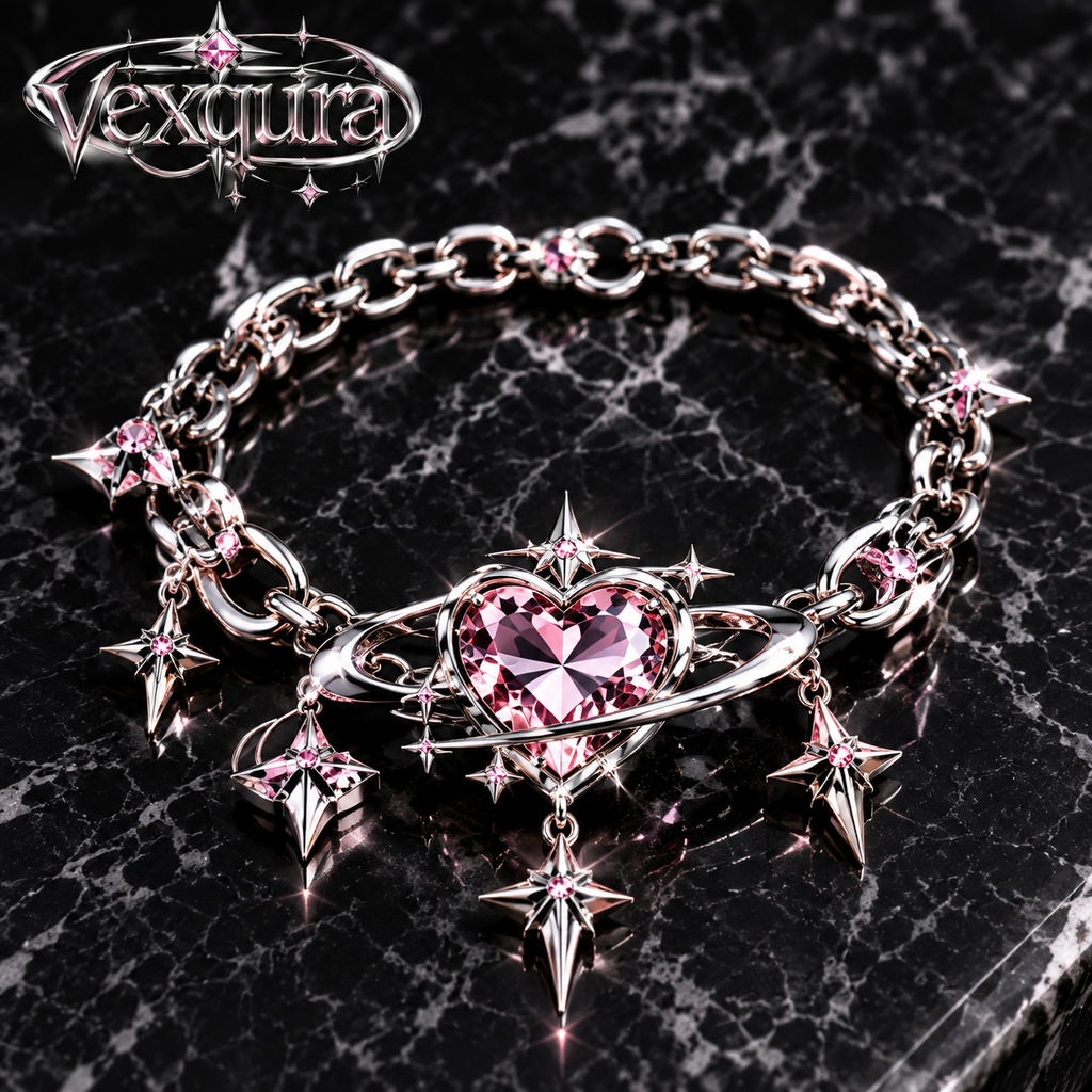 Cosmic Heart Star Bracelet