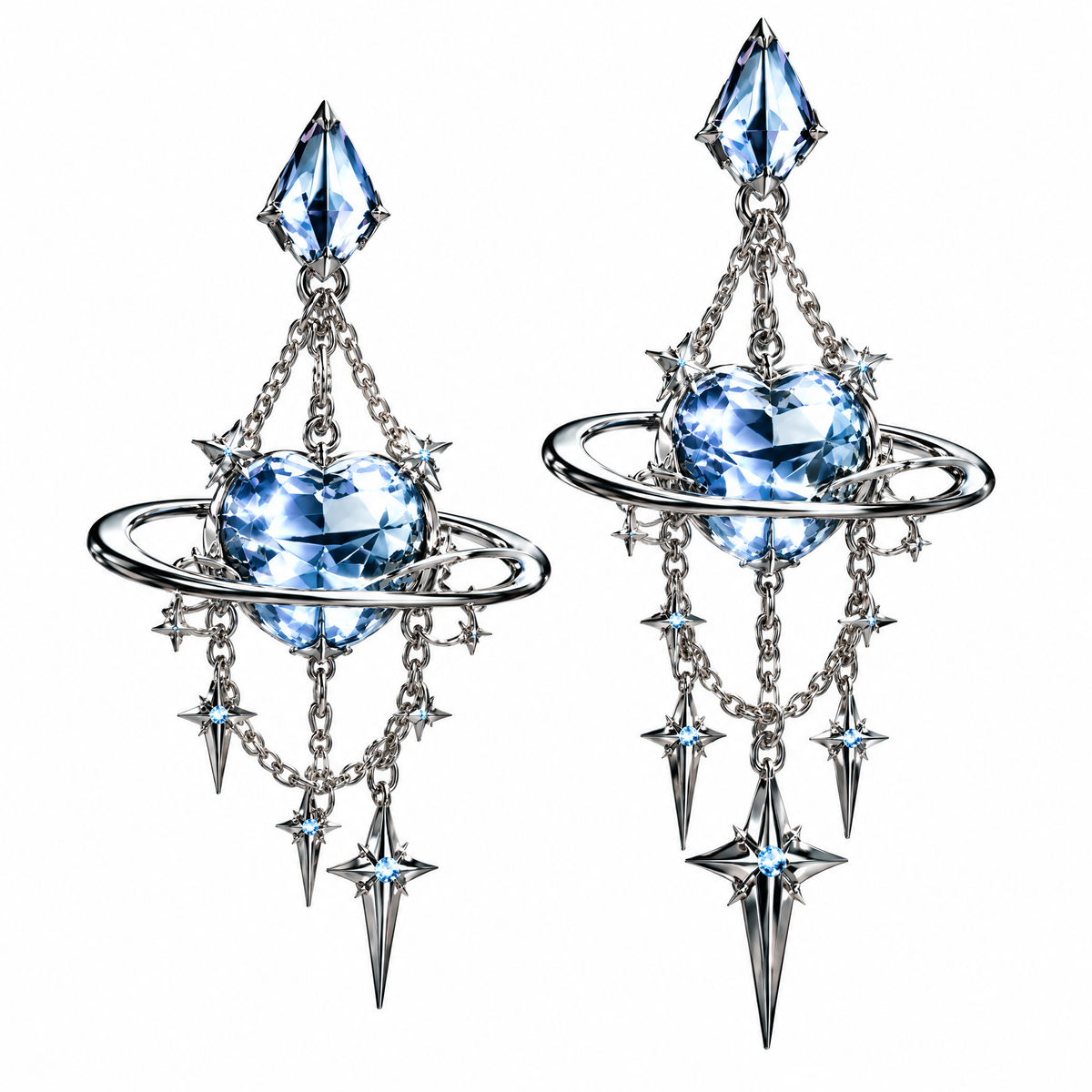 Planet Crystal Fantasy Earrings