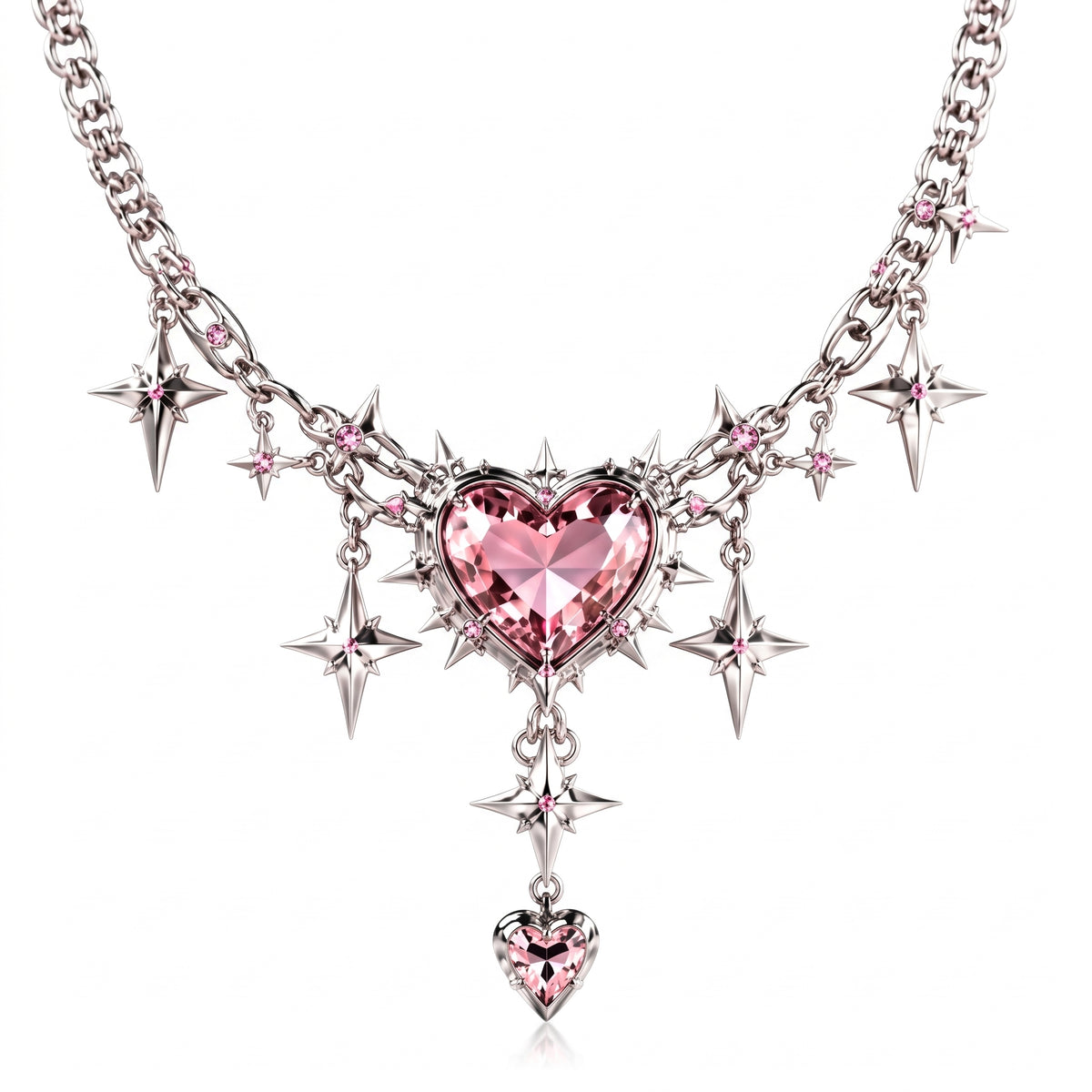 Celestial Heart Spike Necklace