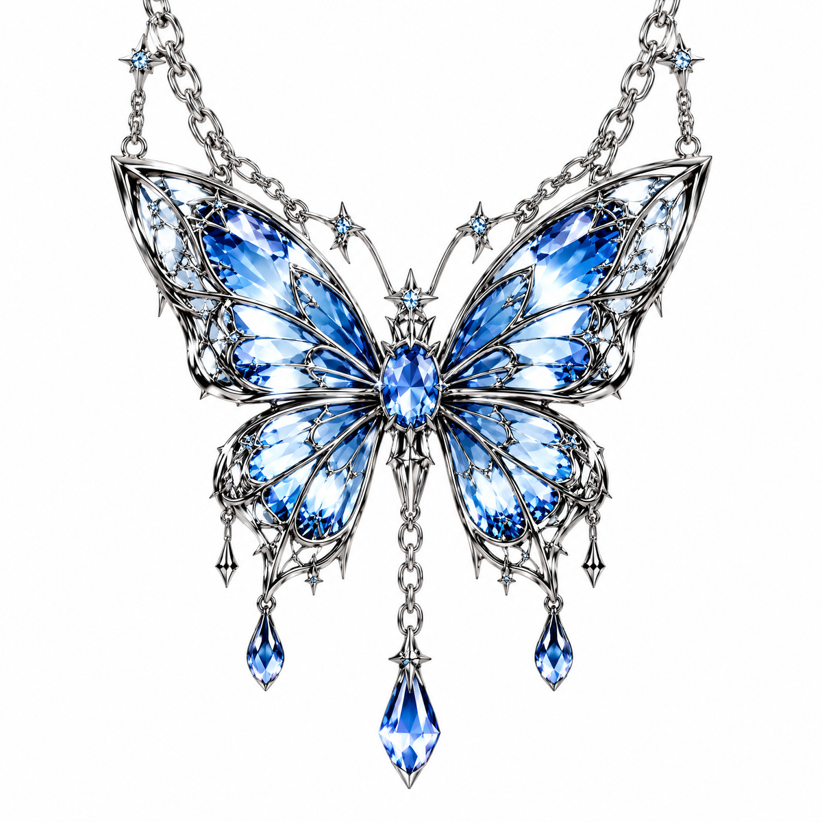 Crystal Butterfly Fantasy Necklace