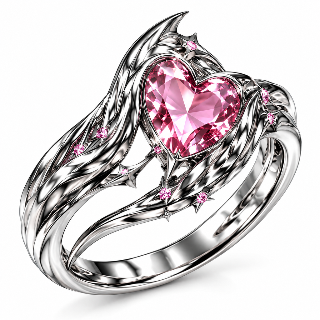Aurora Heart Wave Ring