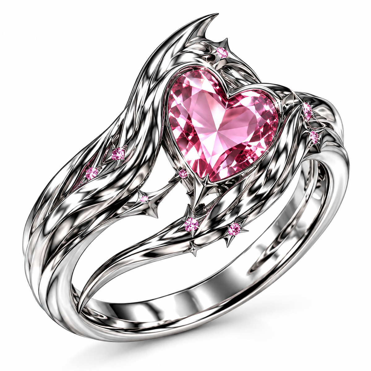 Aurora Heart Wave Ring