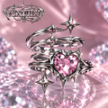 Starlight Spiral Heart Ring