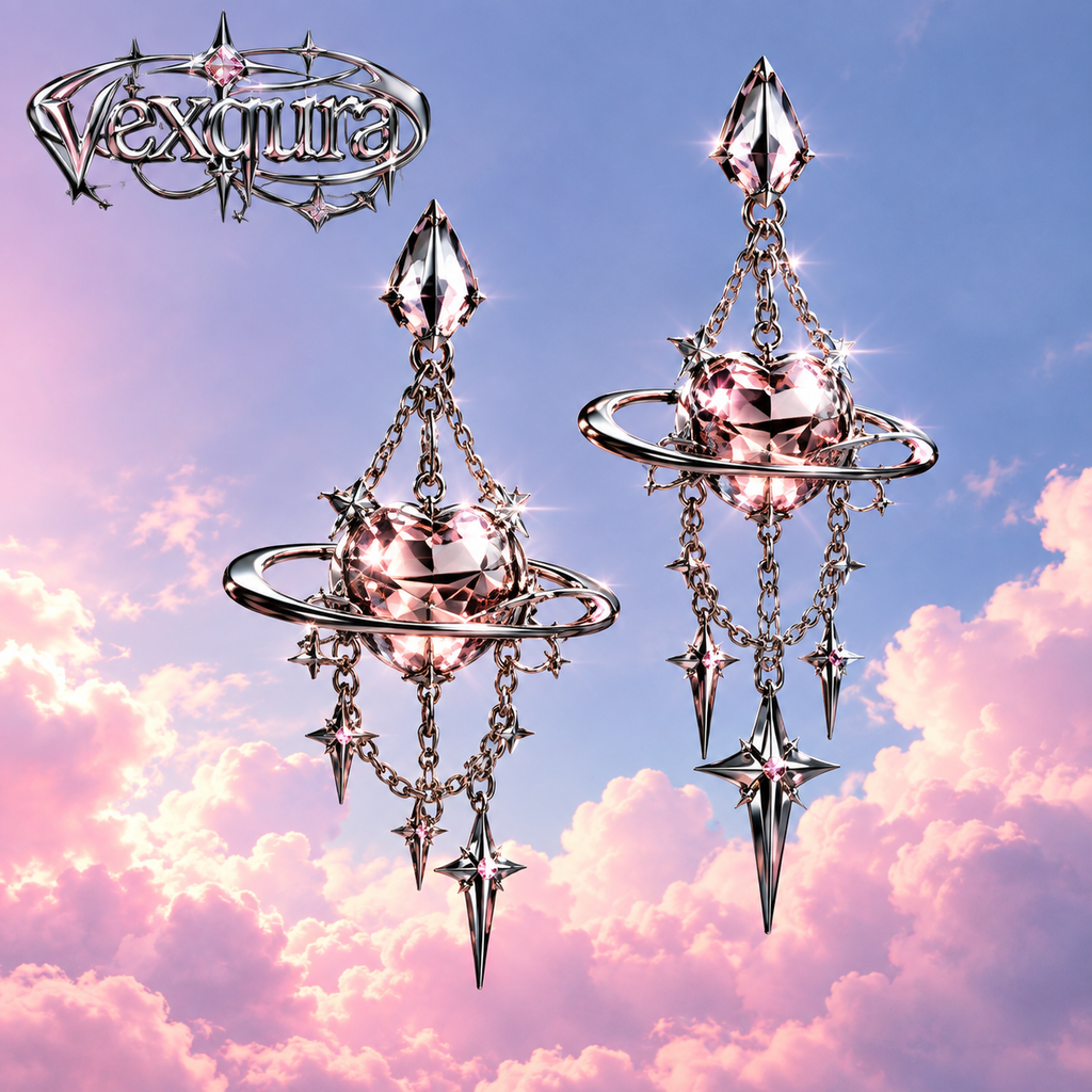 Planet Crystal Fantasy Earrings