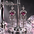 Dark Romance Heart Charm Earrings