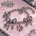 Butterfly Heart Charm Bracelet