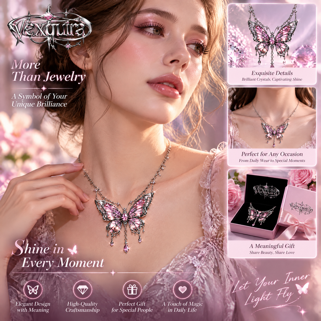 Crystal Butterfly Fantasy Necklace